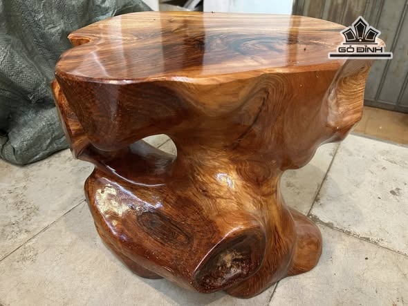 Đôn Gỗ Gỗ Gõ Đỏ (Cà te) Cao 34 Mặt 41-35 (cm) DC9025