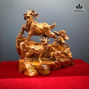 Tượng Tam Dương Khai Thái Gỗ Hương Cao 47 Ngang 47 Sâu 31 (cm)