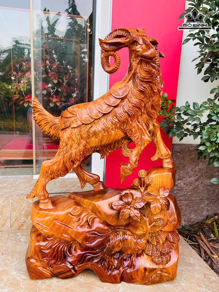 Tượng Nhất Dương Gỗ Hương Cao 80 Ngang 55 Sâu 16 (cm) - 24kg