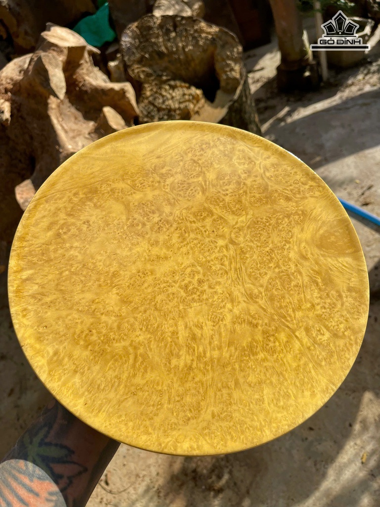 Đĩa Gỗ Trang Trí Gỗ Nu Kháo Cao 3,5 Đường Kính 29,5 (cm)