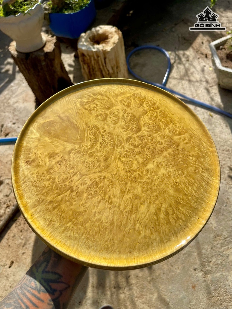 Đĩa Gỗ Trang Trí Gỗ Nu Kháo Dày 4 Đường Kính 31 (cm)