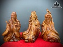 Tượng Phúc Lộc Thọ (Tam Đa) Gỗ Hương Cao 40 Ngang 30 Sâu 20 (cm)