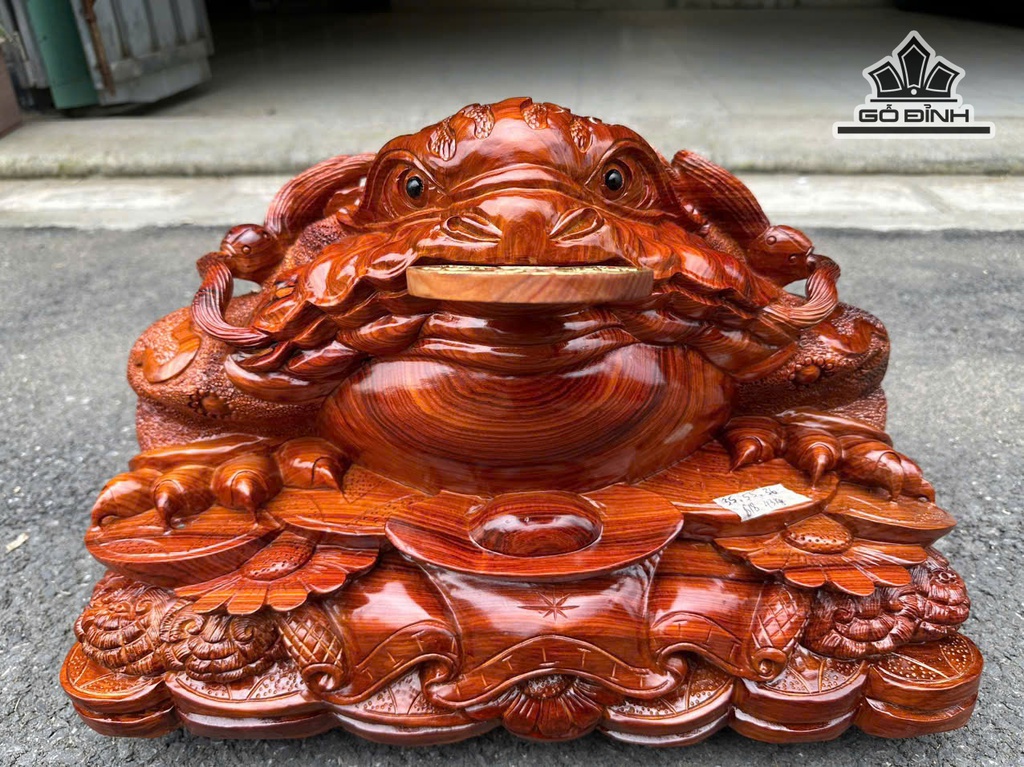 Tượng Thiềm Thừ Gỗ Cẩm Cao 35 Ngang 55 Sâu 36 (cm) - 43kg