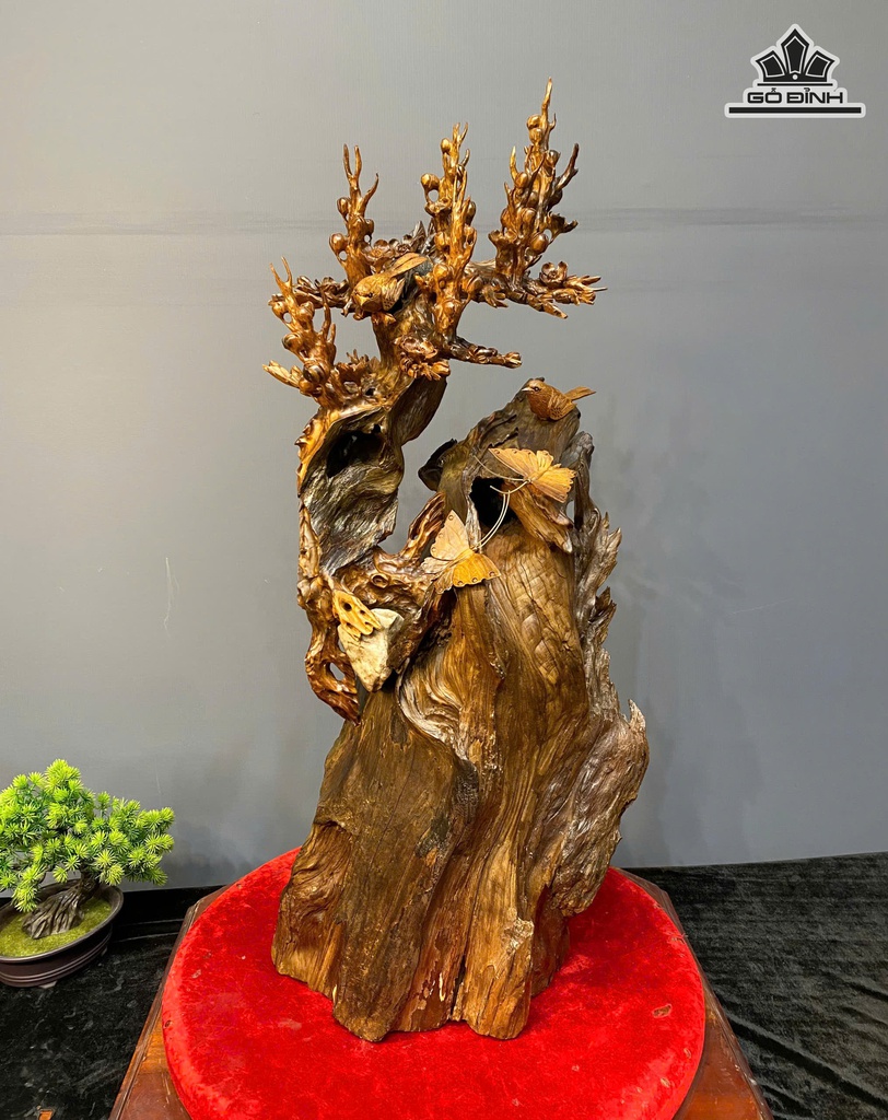 Bình Hoa Gỗ Bách Xanh Cao 79 Ngang 35 Sâu 33 (cm)