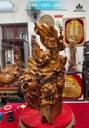 Tượng Đạt Ma Múa Võ Thuần Nghê Gỗ Hương Cao 86 Ngang 50 Sâu 42 (cm)