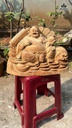 Tượng Phật Di Lặc Trấn Bao Tiền Gỗ Ngọc Am Cao 30 Ngang 46 Sâu 26 (cm)