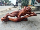 Tượng Hổ Phong Thủy Gỗ Hương Cao 30 Ngang 81 Sâu 21 (cm)