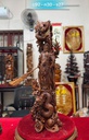 Tượng Quan Công Xách Đao Gỗ Sưa Cao 92 Ngang 30 Sâu 27 (cm)
