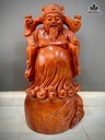 Tượng Thần Tài Gỗ Hương Đỏ Cao 115 Ngang 68 Sâu 33 (cm)