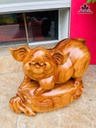 Tượng Heo Gỗ Ngọc Am Cao 39 Ngang 43 Sâu 23 (cm) - 16kg