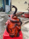 Tượng Rắn Phong Thủy Gỗ Trắc Cao 34 Ngang 28 Sâu 20 (cm)