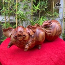 Tượng Heo Gỗ Sưa Cao 13 Ngang 36 Sâu 12 (cm)