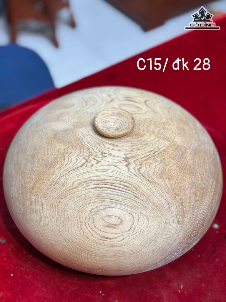 Chum Phú Quý Gỗ Ngọc Am Cao 15 Đường Kính 28 (cm)