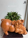 Tượng Heo Gỗ Ngọc Am Cao 15 Ngang 40 Sâu 22 (cm)