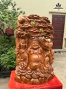Tượng Phật Di Lặc Nhị Phúc Gỗ Ngọc Am Cao 79 Ngang 48 Sâu 22 (cm)