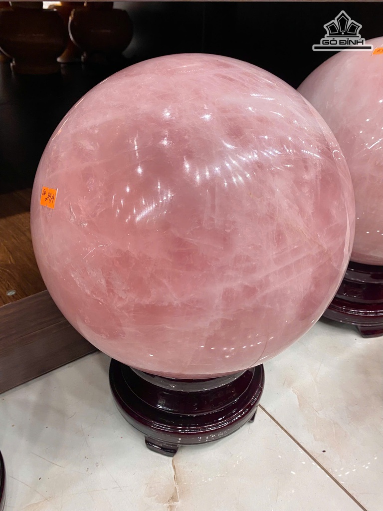 Bi Cầu Thạch Anh Hồng Đường Kính 23,5 (cm) - 24,4kg
