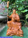 Tượng Quan Công Đọc Sách Gỗ Bách Xanh Cao 30 Ngang 19 Sâu 16 (cm)