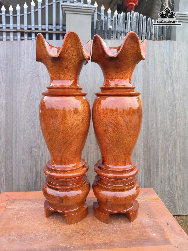 Lục Bình Gỗ Lim Cao 58 Đường Kính 16 (cm)