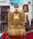 Tượng Phật Di Lặc Nghênh Hỷ Gỗ Ngọc Am Cao 86 Ngang 56 Sâu 23 (cm)