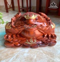Tượng Cóc Ngậm Tiền Gỗ Cẩm Cao 28 Ngang 45 Sâu 30 (cm)