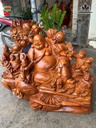 Tượng Phật Di Lặc Ngũ Phúc Gỗ Hương Cao 68 Ngang 86 Sâu 45 (cm)