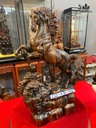 Tượng Ngựa Phong Thủy (Nhất Mã Phi Thiên) Gỗ Mun Hoa Cao 62 Ngang 36 Sâu 12 (cm)