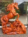 Tượng Ngựa Phong Thủy (Nhất Mã Phi Thiên) Gỗ Hương Cao 45 Ngang 36 Sâu 15 (cm)