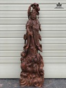 Tượng Phật Bà Quan Âm Gỗ Trắc Cao 61 Ngang 20 Sâu 15 (cm)