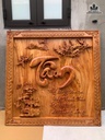 Tranh Chữ Tâm Gỗ Hương Đá Kích Thước 107x107x5 (cm)
