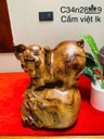 Tượng Heo Gỗ Cẩm Cao 34 Ngang 28 Sâu 19 (cm)