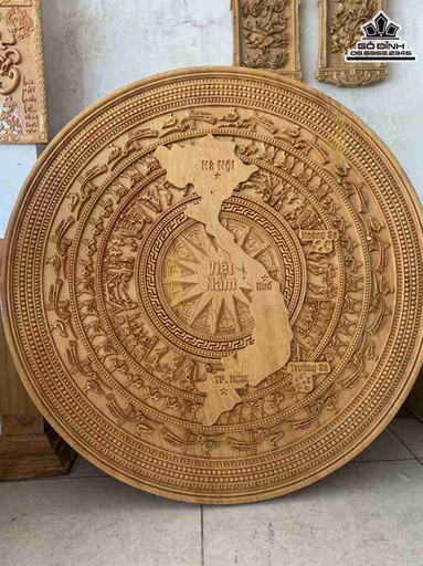 Mặt Trống Đồng Nguyên Khối Gỗ Pơ Mu Đường Kính 110 Dày 4.5-5 (cm)