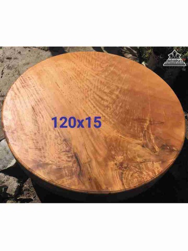 Bàn Tròn Gỗ Dổi Việt  Đường Kính 120 Dày 15 (cm)