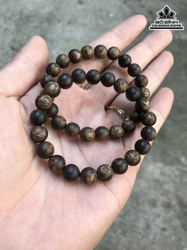 Vòng Tay Hạt Tròn Gỗ Trầm Hương Sánh Chìm  8 Li