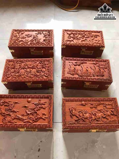 Hộp Đựng Khăn Giấy Gỗ Hương  Dài 22 Rộng 12 Cao 10 (cm)