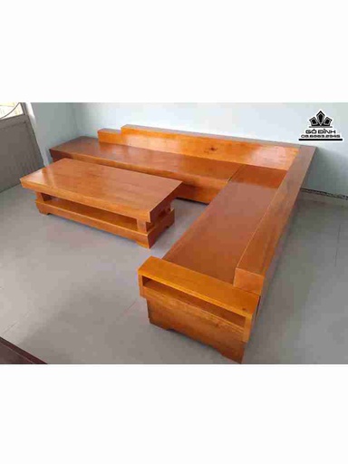 Bộ Bàn Ghế Gỗ Sến  Bàn 10x60x150 Ghế 10x60x220x270 (cm)