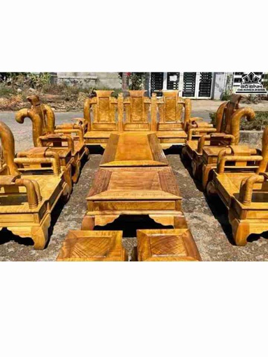  Bộ Bàn Ghế Trường Kỷ Gỗ Nu Nghiến  Tay 14, 12 món