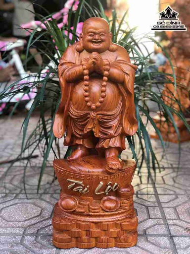 Di Lặc Chúc Phúc Gỗ Hương Việt Cao 60 Ngang 23 Sâu 15 (cm)