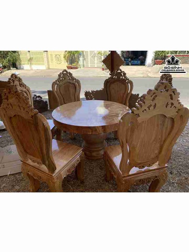  Bộ Bàn Ăn 1 Bàn 6 Ghế Gỗ Pơ Mu
