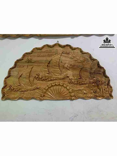 Quạt Thuận Buồm Xuôi Gió Gỗ Pơ Mu  Cao 50 Rộng 100 Dày 3.5 (cm)