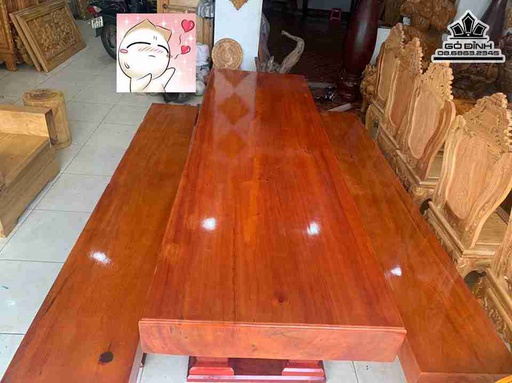 Bộ Bàn Ghế K3 Gỗ Thông Đỏ  Bàn 80-264-17 Ghế 40-257-13 (cm)