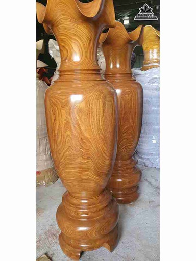 Cặp Lục bình Gỗ Cẩm Vàng  Cao 200