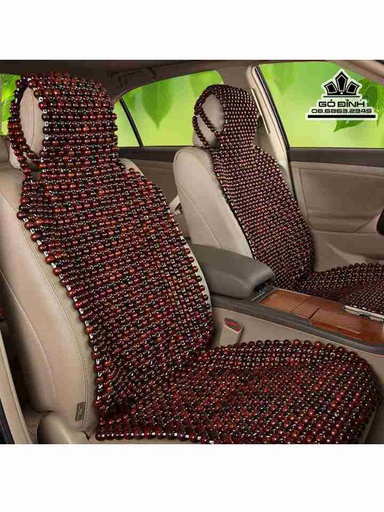 Đệm Ghế Ô Tô Gỗ Trắc  Hạt 1.8 Ngang 40 Dài 110 (cm)