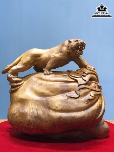 Tượng Hổ Gỗ Ngọc Am Cao 48 Ngang 52 Sâu 28 (cm)