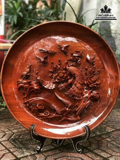 Tranh Đĩa Phù Dung Công Trĩ  Đường Kính 50 Dày 5 (cm)