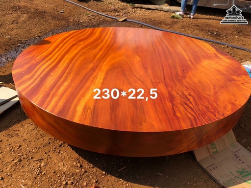 Mặt Bàn Tròn Gỗ Gõ Đường Kính 230 Dày 22.5 (cm)