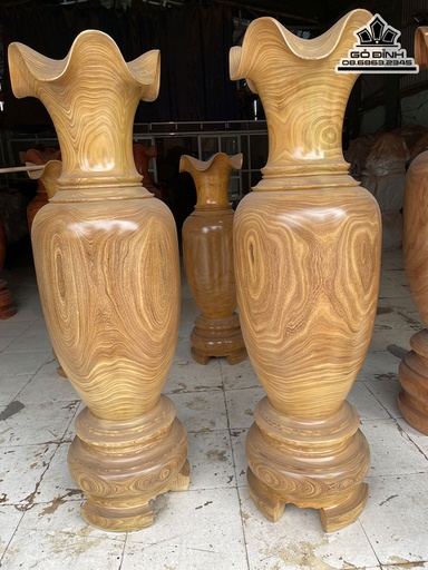 Lục Bình Gỗ Cẩm Vàng Cao 200 Đường Kính 62 (cm)