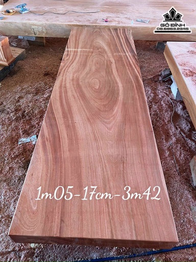 Bộ Bàn Ghế K3 Gỗ Gõ Bàn Dài 342 Rộng 105 Dày 17 Ghế Dài 342 Rộng 45 Dày 11 (cm)