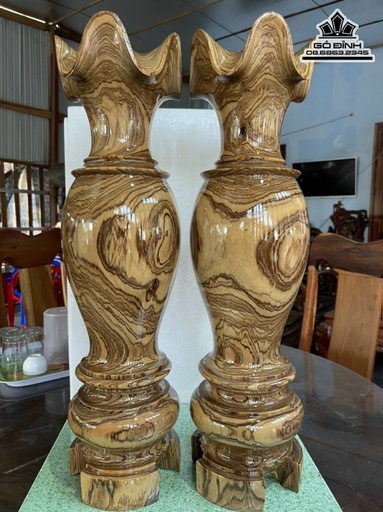 Lục Bình Gỗ Cẩm Bông Cao 58 Đường Kính 15 (cm)