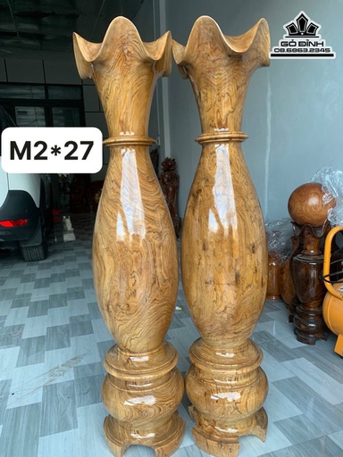 Tỳ Bà Gỗ Cẩm Bông Cao 120 Đường Kính 27 (cm)