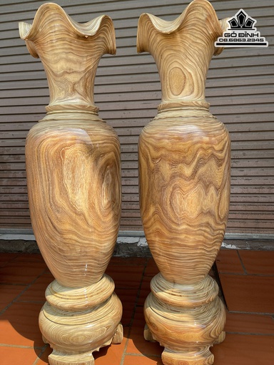 Lục Bình Gỗ Cẩm Vàng Cao 160 Đường Kính 44 (cm)